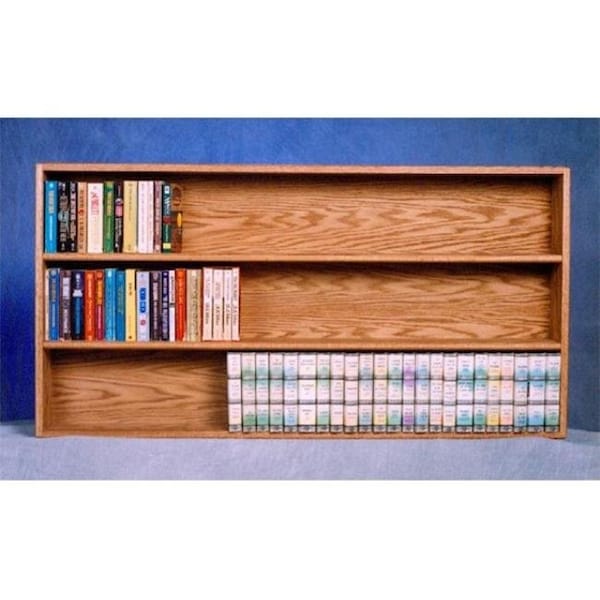 Wood Shed Wood Shed 308-4 W Solid Oak Wall or Shelf Mount DVD-VHS tape-Book Cabinet 308-4 W - main